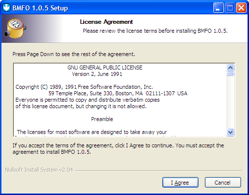 BMFO License Agreement