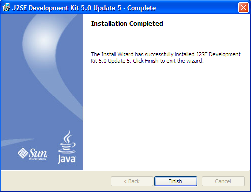 Java Installation Completed