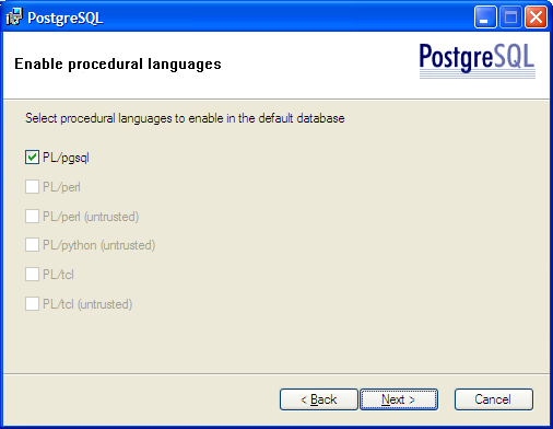 Enable procedural languages